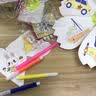 百里霜手绘涂鸦DIY风车材料包10套空白绘画风车幼儿园儿童户外手工玩具 实拍图