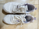 回力女鞋运动鞋女2026年新款夏季透气软底跑步鞋 白/紫 38 实拍图