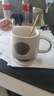 星巴克（Starbucks）杯子陶瓷马克杯经典黑白情侣咖啡水杯带盖勺大容量家用礼物盒装 白色单杯+金色勺子+瓷盖 实拍图