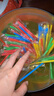 妙馨思一次性艺术吸管100支独立包装彩色可弯曲塑料吸管孕妇儿童吸管 实拍图
