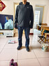 特步防泼水外套春夏新款男夹克上衣跑步服户外骑行服双层风衣运动服 0109加绒-正黑色-经典简约 XL 实拍图