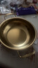 【韩剧同款】加厚不锈钢干锅海鲜锅火锅金色平底浅锅双耳锅泡面锅 单人款19cm【金色】双柄汤锅 实拍图
