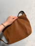 裘真【明星推荐】经典hobo包植鞣牛皮腋下通勤休闲饺子女包 大象灰-小号（羊皮） 小包/大包 实拍图