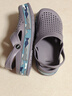卡帝乐鳄鱼洞洞鞋男士凉鞋休闲花园拖鞋两用沙滩鞋凉拖鞋子 男 1556 灰色 40 实拍图