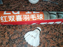 红双喜DHS羽毛球比赛耐打复合软木鹅毛羽毛球12只装EG12 实拍图