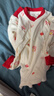 贝瑞加（Babyprints）婴儿家居服套装男女宝宝纯棉秋衣秋裤护肚内衣柔软上衣裤子 红73 实拍图