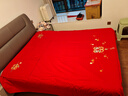 水星家纺结婚床上四件套全棉100%红色婚庆床单被套新婚礼物中式刺绣1.5m床 实拍图