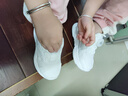 泰兰尼斯春季儿童运动鞋男女童旋钮小白鞋中大童缓震跑步鞋 白色 27码 实拍图