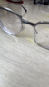 依视路（ESSILOR） 钻晶系列高清耐磨防蓝光近视超薄镜片专业配度数眼镜架男女镜框 金属-全框-2062GY-透明灰 镜框+依视路A4防蓝光1.56现片 实拍图