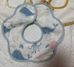 十月结晶婴儿口水巾纯棉防水围嘴宝宝吃饭新生儿防吐奶纱布围兜3条 3条组【建议0-2岁】【4层防水棉纱漫步森海】A类 实拍图
