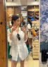 南木熊防晒衬衫白色衬衫女冰丝防晒衬衣女士洋气高级感宽松长袖外套春夏 竖纹防晒衬衫【80-120斤】 实拍图