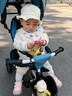 BABYJOEY儿童三轮车1-3-5岁脚踏车宝宝推车折叠坐躺遛娃神器 TT56碧落星语 实拍图