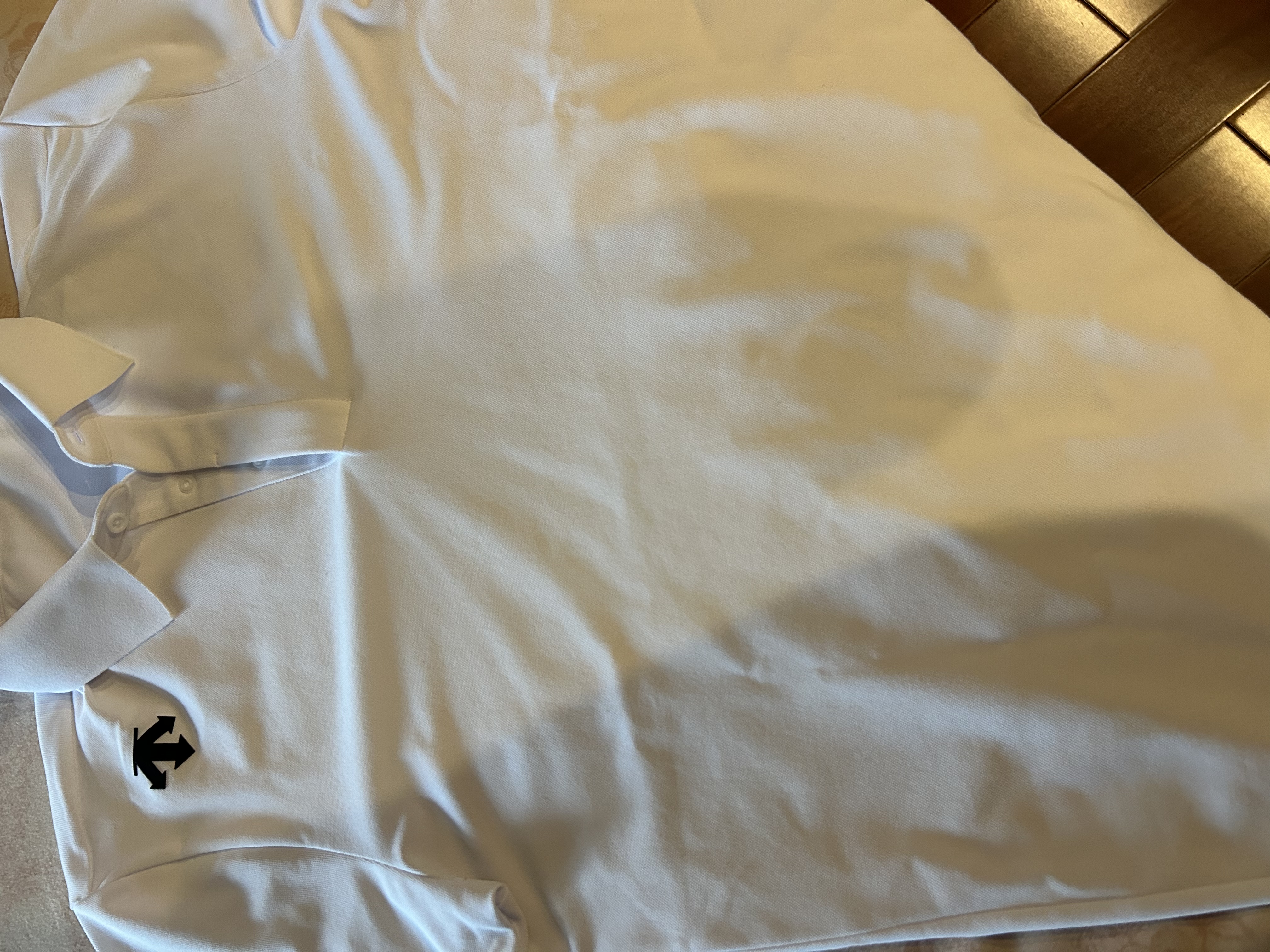 迪桑特（DESCENTE）DESCENTE迪桑特TRAINING系列男士吸湿速干D-TOUGH短袖POLO衫新品 WT-白色 M (170/92A) 实拍图