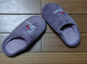 惠夫人秋冬季棉拖鞋女家用冬季室内防滑家居情侣可爱毛绒男月子鞋冬天 字母 栗紫 36-37 (适合35-36码穿) 实拍图