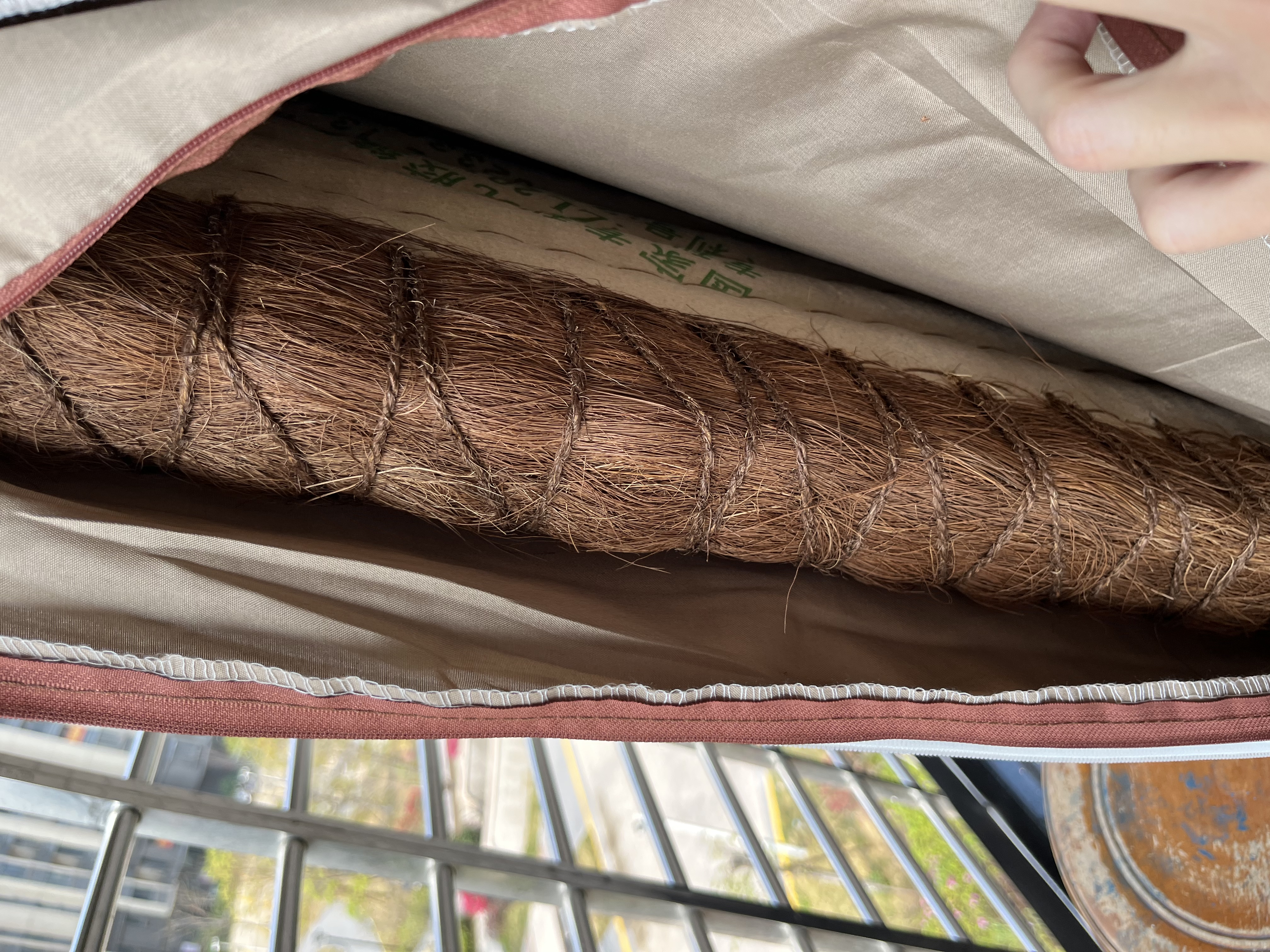 老编工 天然山棕床垫棕垫手工线缝硬棕榈床垫子薄款榻榻米垫定制 (8cm总厚度)手工纯线缝棕芯+纯棉面料 150cm*200cm 实拍图