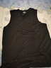 富梅瑞  冰丝无痕背心男夏季紧身弹力运动速干无袖宽肩打底汗衫男薄款 V领黑色冰丝背心 XL 实拍图