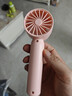 电风扇手持小风扇便携式USB涡轮高速风扇三档学生办公室桌面手机支架可充电户外 【充电款】粉色 实拍图