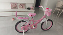 紫榕 儿童自行车女孩单车3-8岁公主款脚踏车男女宝宝小孩童车 公主粉【京仓直发】闪轮护具套装 16寸 适合100-120cm 实拍图