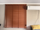 九影进口椴木百叶窗帘实木百叶窗遮光升降客厅卧室家用高档窗帘办公室 进口椴木-胡桃色 5cm【606.533】 100cm*100cm 实拍图