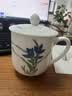 红官窑醴陵国瓷釉下彩手绘中式泡茶杯家用办公茶杯会议杯可定制商务礼品 【爆款热卖】空谷幽兰杯 450ml 实拍图