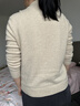 恒源祥100%纯羊毛衫女半高领毛衣女宽松打底衫秋冬季时尚女装针织衫上衣 实拍图