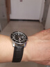 istrap真皮表带男女士鳄鱼纹牛皮适用天梭浪琴美度西铁城卡西欧dw精工海鸥飞亚达阿玛尼手表带力洛克表链 黑色同色线丨银色针扣 与表盘接口宽度22mm 实拍图