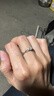 唯一（Winy）999足银情侣对戒男女款莫桑钻戒指一对求婚订婚结婚表白礼物 实拍图