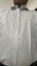 南极人衬衫男 纯色长袖商务衬衫男士棉质舒适衬衣外套修身白衬衫男4XL 实拍图