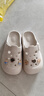 利达妮（TZLDN）eva洞洞鞋女士外穿防滑夏季防臭踩屎感家居家用沙滩凉鞋包头拖鞋 小熊基地(12个) 36-37 【标准码】 实拍图