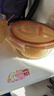 希乐扣Cilock玻璃饭盒上班族带饭 微波炉可加热餐盒便当盒大容量保鲜盒 大圆形 实拍图