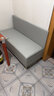 金来轻奢简约换鞋凳网红靠背沙发凳卧室可坐储物收纳长条沙发靠墙卡座 米白+橘色猫爪皮(储物) 80*45*42厘米(长宽高) 实拍图