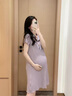 苒琦妈咪孕妇连衣裙2026新款孕妈高级穿搭夏装可哺乳短裙夏季小个子薄款女 香芋紫短款 L 实拍图