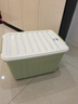 SPACEXPERT 衣物收纳箱特大号塑料整理箱车载储物箱60L绿色 1个装 带轮 实拍图