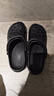名创优品（MINISO）洞洞鞋男夏季外穿沙滩凉鞋防滑厚底踩屎感包头凉拖鞋黑色44-45 实拍图