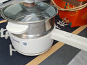 美的（Midea）电煮锅 小电锅 不锈钢0涂层电热锅 宿舍小锅多功能锅 1.6L学生寝室一体泡面小火锅XZC2017G 配蒸笼 实拍图
