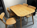 源氏木语 精选实木餐桌现代简约家用饭桌北欧小户型餐厅桌子橡木 【7】原木色餐桌1.3米+圆弧餐椅*4 实拍图