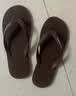 hippobloo泰国进口河马乳胶人字拖粗带纯色浮雕标志款舒适防滑橡胶拖鞋ins 巧克力 42 (泰11)【正码正拍】 实拍图