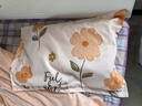 洁丽雅四件套 7A抗菌加厚小清新ins风床上用品双人 初夏-桔 被套200*230cm 实拍图