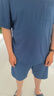 京东京造【10A抗菌】50支棉莫代尔凉感睡衣男睡衣短袖T恤家居服套装黛蓝XL 实拍图