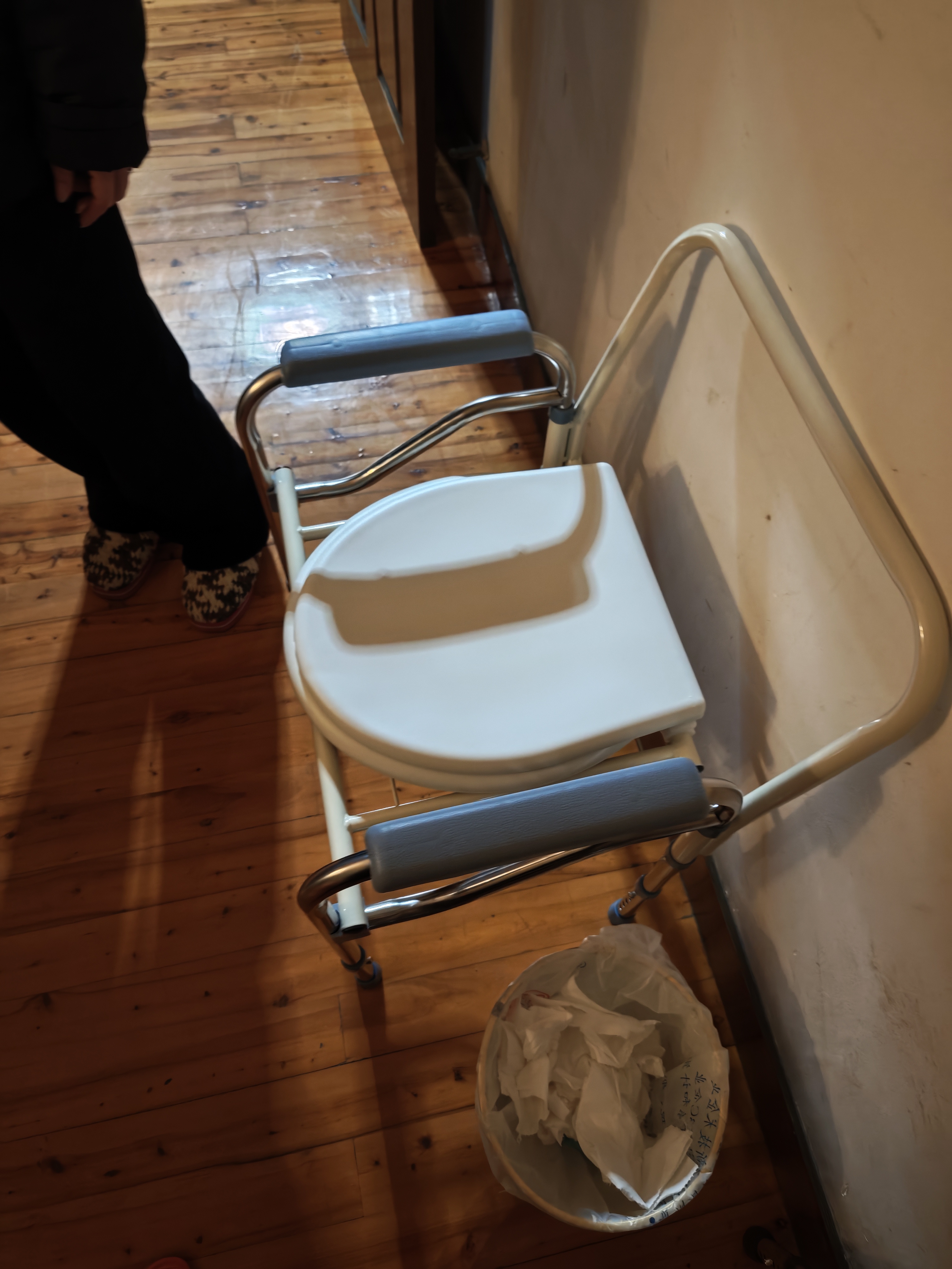 侑家良品可升降坐便椅老人孕妇洗澡椅移动马桶可折叠坐便器加粗 实拍图