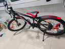 凤凰（Phoenix）儿童自行车山地车学生车脚踏车6-12-18岁童车 霸道 黑红色 24寸 实拍图