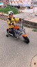 暴风骑士儿童电动摩托车小哈雷单驱两轮电动车3-12岁礼物童车C12尊享版橙 实拍图