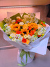 艾斯维娜鲜花速递向日葵混搭花束生日礼物全国同城配送 向日葵玫瑰混搭花束 实拍图