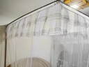 圣安贝（ShenAnBei） 圣安贝 蚊帐不锈钢加厚30MM粗管伸缩1.8m三开门免打墙 白色床尾开门25mm管 200cm*120cm*220cm 长宽高 实拍图