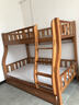 临稚胡桃木 儿童上下床实木高低床双层床上下铺床两层木床子母床 爬梯款 上铺宽1.0米下铺宽1.2米 实拍图