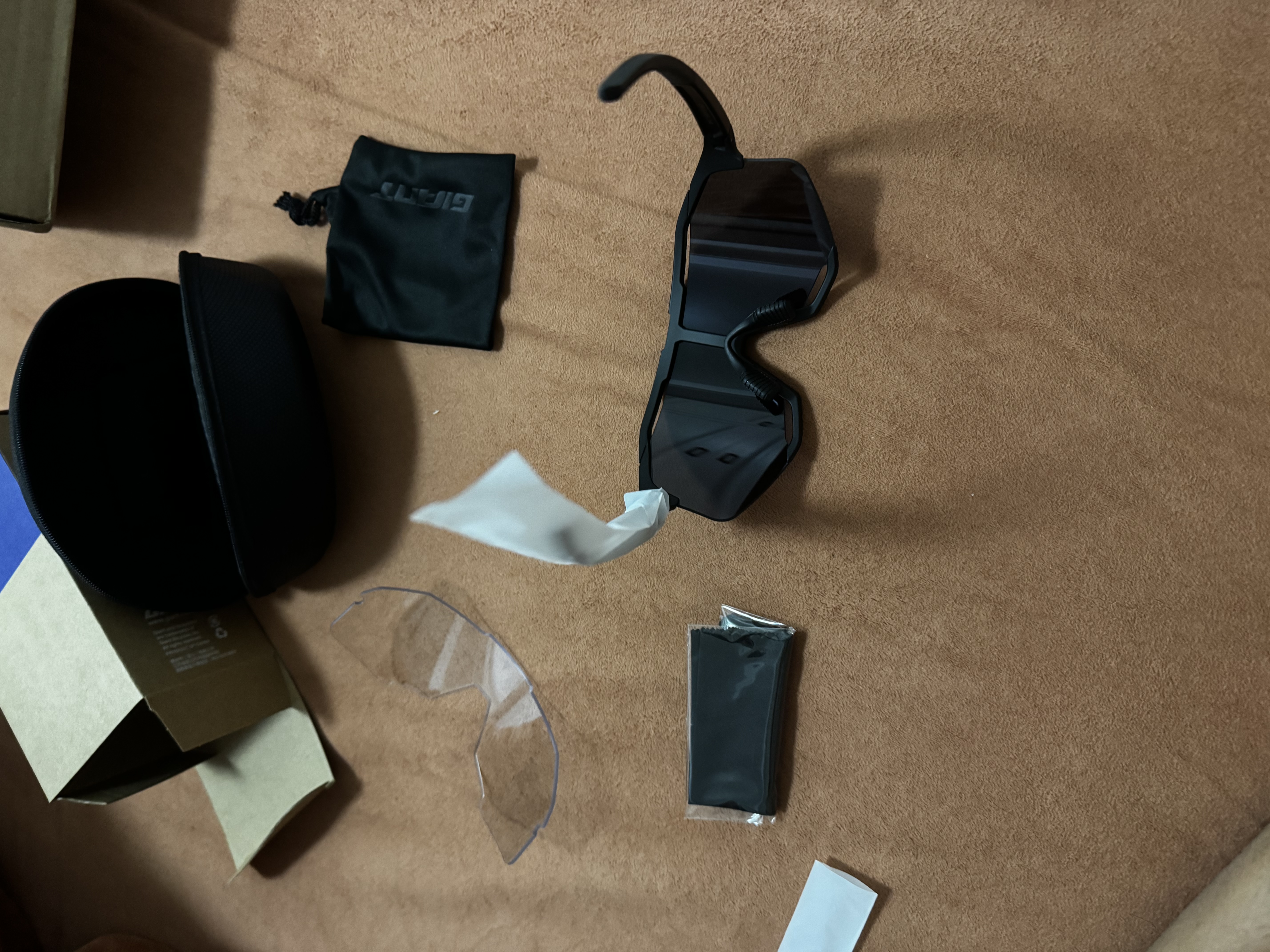 捷安特Wind系列全镀膜高清骑行眼镜男户外运动自行车眼镜 哑黑/银色全镀膜 实拍图