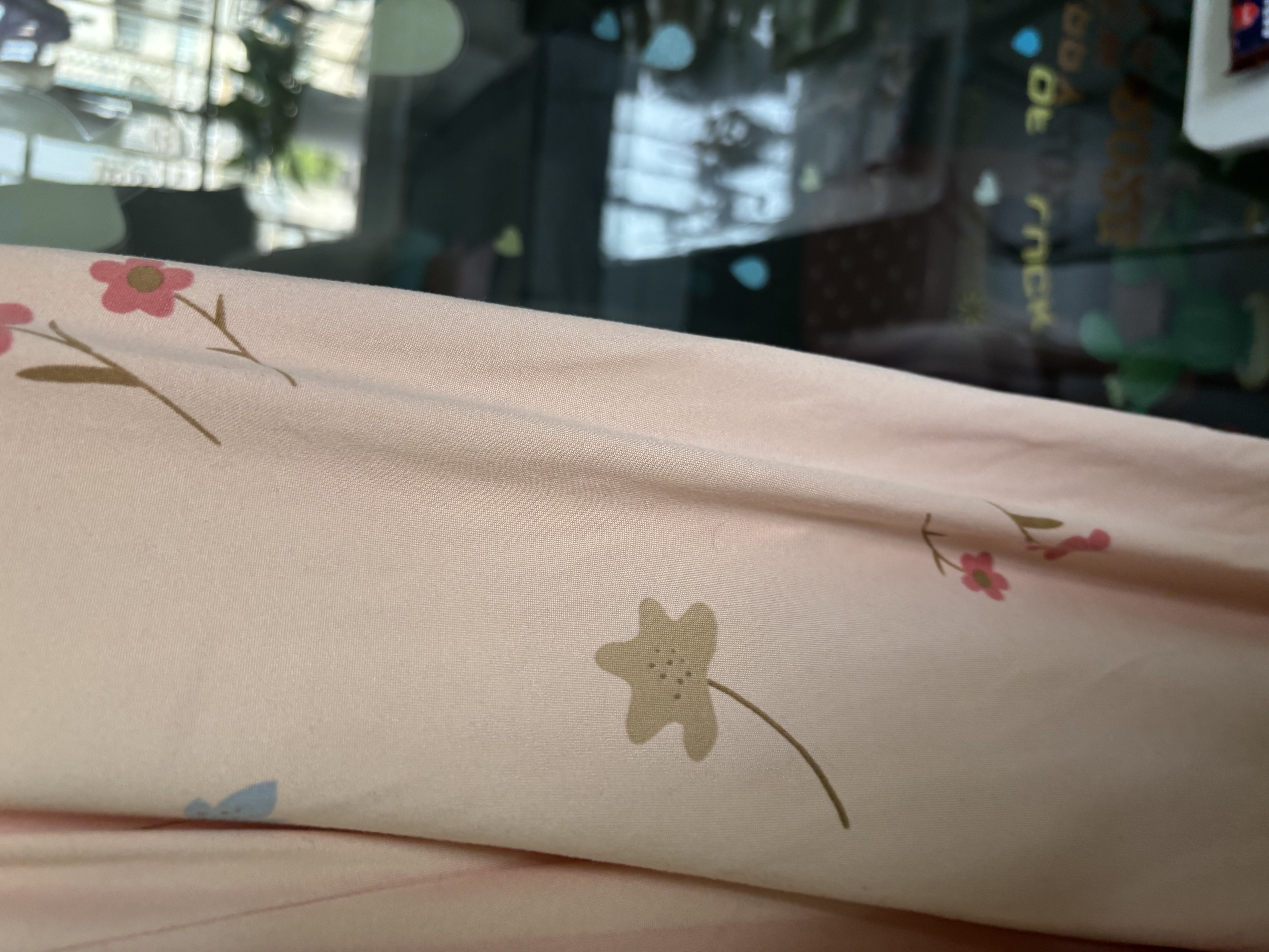 浪莎睡裤女春夏季透气印花宽松大码可调节腰围居家外穿家居裤 实拍图