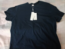 【京东直采】205g纯棉 圆领短袖t恤男 打底内搭服饰5折 藏青（短袖） 3XL （155-170斤） 实拍图