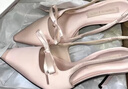 CHARLES&KEITH缎面蝴蝶结尖头高跟凉鞋女生日礼物送女友CK1-60361556 Light Pink浅粉色 38 实拍图