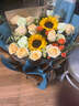 艾斯维娜鲜花速递向日葵混搭花束生日礼物全国同城配送 向日葵香槟韩式花束 实拍图